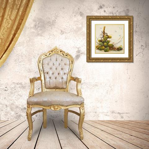 Racimo de Cocos I Gold Ornate Wood Framed Art Print with Double Matting by Pinto, Patricia