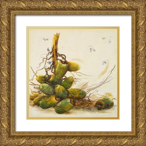 Racimo de Cocos I Gold Ornate Wood Framed Art Print with Double Matting by Pinto, Patricia