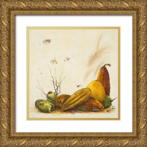 Racimo de Cocos II Gold Ornate Wood Framed Art Print with Double Matting by Pinto, Patricia