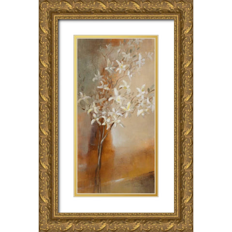 Misty Orchids I Gold Ornate Wood Framed Art Print with Double Matting by Loreth, Lanie