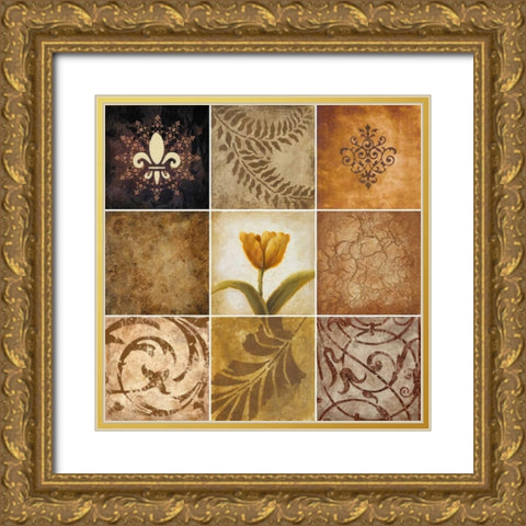 Rod Iron II Gold Ornate Wood Framed Art Print with Double Matting by Marcon, Michael