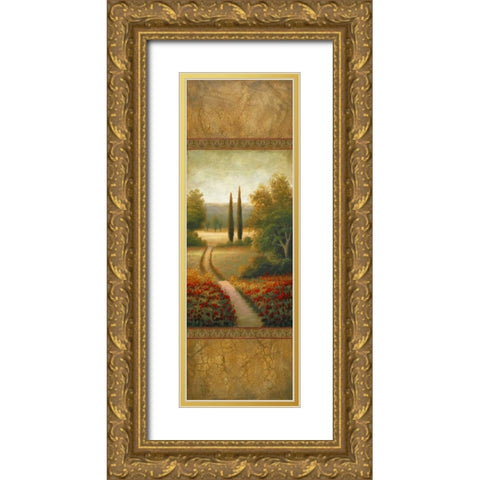 Wild Flowers In June Gold Ornate Wood Framed Art Print with Double Matting by Marcon, Michael