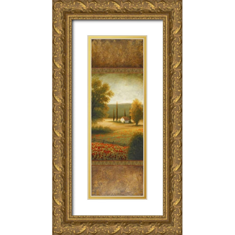 Away In June Gold Ornate Wood Framed Art Print with Double Matting by Marcon, Michael