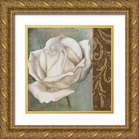 Rose II Gold Ornate Wood Framed Art Print with Double Matting by Pinto, Patricia