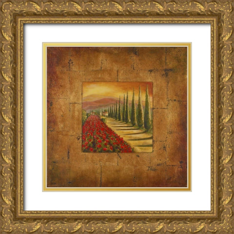 Bella Toscana I Gold Ornate Wood Framed Art Print with Double Matting by Pinto, Patricia