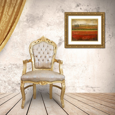 Tuscany II Gold Ornate Wood Framed Art Print with Double Matting by Pinto, Patricia