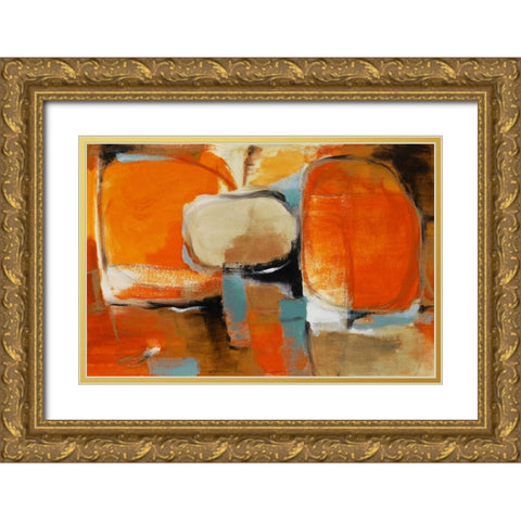 All Jazzed Up Gold Ornate Wood Framed Art Print with Double Matting by Loreth, Lanie