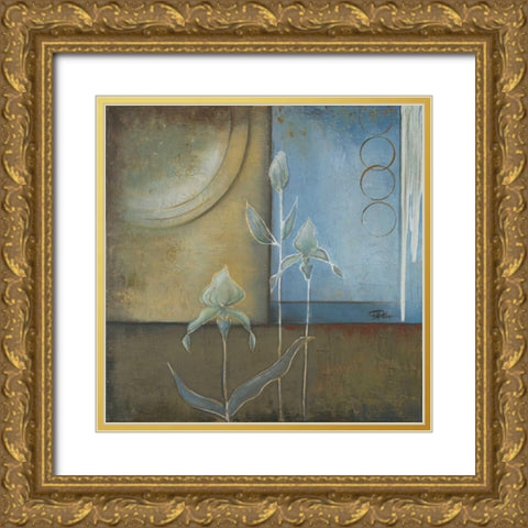 Inspiration in Blue I Gold Ornate Wood Framed Art Print with Double Matting by Pinto, Patricia