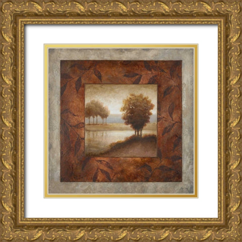 The Edge of April Gold Ornate Wood Framed Art Print with Double Matting by Marcon, Michael