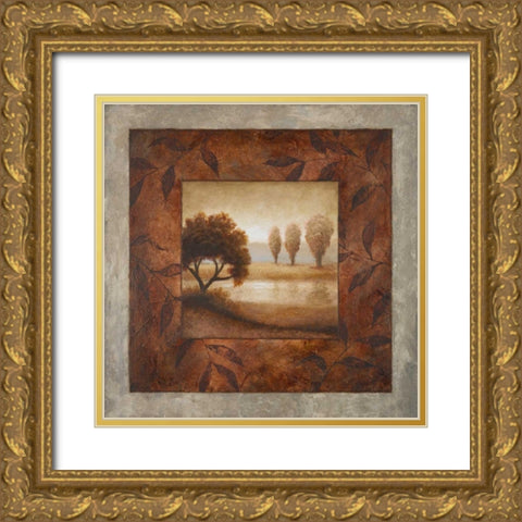The End of April Gold Ornate Wood Framed Art Print with Double Matting by Marcon, Michael
