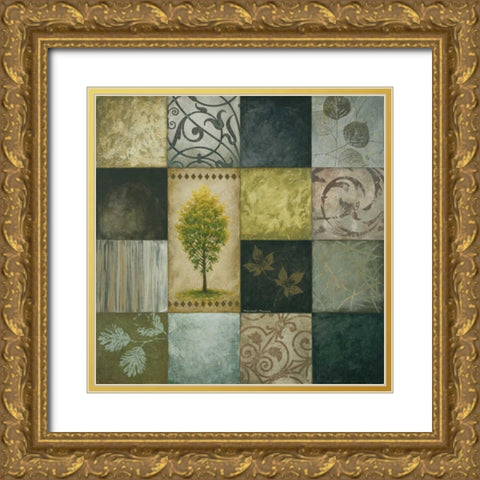 Cool September Colors I Gold Ornate Wood Framed Art Print with Double Matting by Marcon, Michael