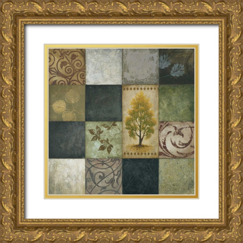 Cool September Colors II Gold Ornate Wood Framed Art Print with Double Matting by Marcon, Michael