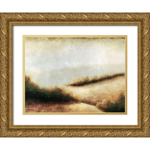 Iowa Endless Gold Ornate Wood Framed Art Print with Double Matting by Marcon, Michael