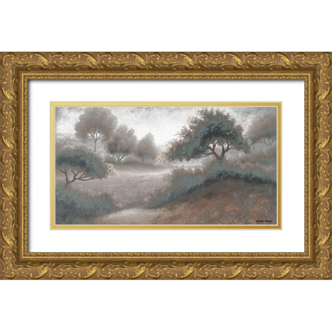Muted Landscape Gold Ornate Wood Framed Art Print with Double Matting by Marcon, Michael