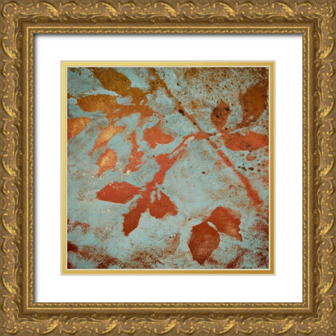 Water Garden in Blue II Gold Ornate Wood Framed Art Print with Double Matting by Loreth, Lanie