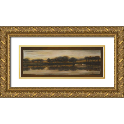 Sepia Landscape I Gold Ornate Wood Framed Art Print with Double Matting by Arenas, Nelly