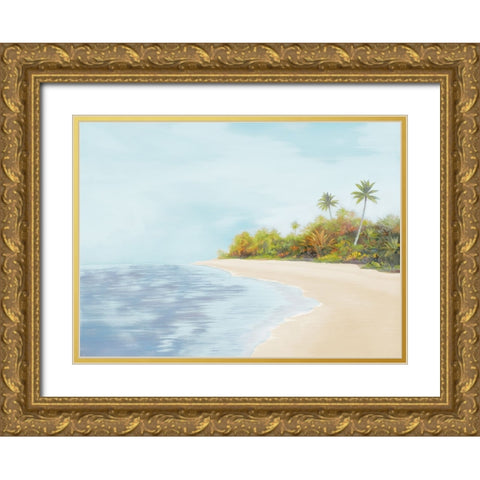 New Tropical Beach I Gold Ornate Wood Framed Art Print with Double Matting by Rhyan, Vivien