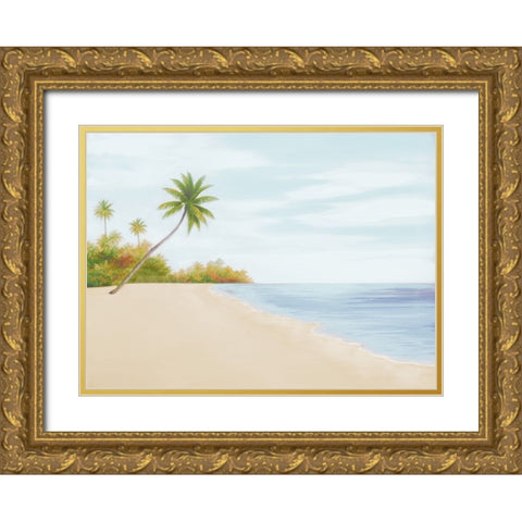 New Tropical Beach II Gold Ornate Wood Framed Art Print with Double Matting by Rhyan, Vivien