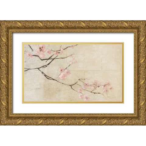 Pink Glamorous I Gold Ornate Wood Framed Art Print with Double Matting by Pinto, Patricia