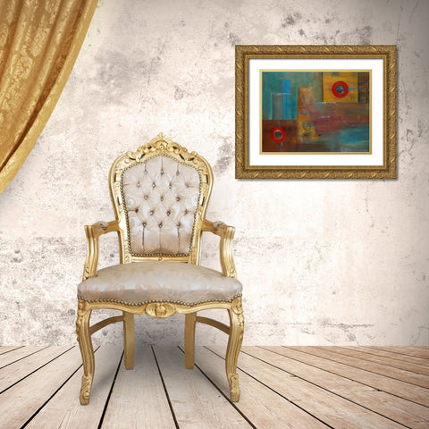Satori I Gold Ornate Wood Framed Art Print with Double Matting by Vargas, Iris