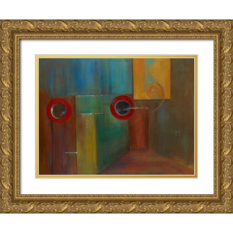 Satori II Gold Ornate Wood Framed Art Print with Double Matting by Vargas, Iris