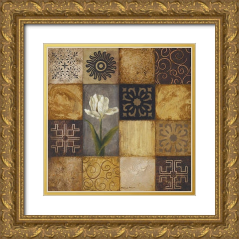 Modular I Gold Ornate Wood Framed Art Print with Double Matting by Marcon, Michael