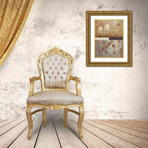 From West to East Gold Ornate Wood Framed Art Print with Double Matting by Marcon, Michael