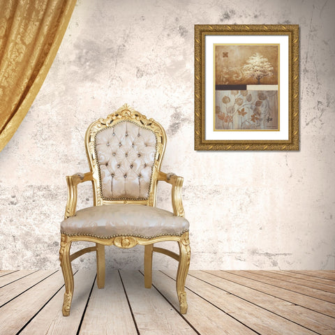From East to West Gold Ornate Wood Framed Art Print with Double Matting by Marcon, Michael