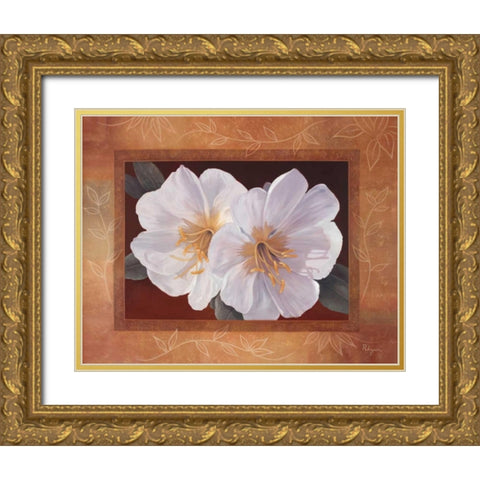 Morning Bloom Gold Ornate Wood Framed Art Print with Double Matting by Rhyan, Vivien