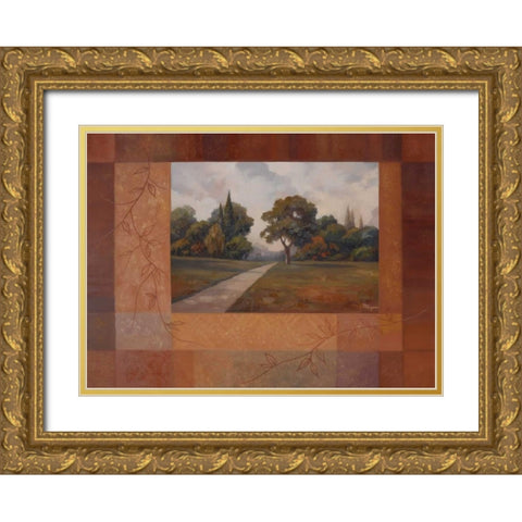 Changing Seasons I Gold Ornate Wood Framed Art Print with Double Matting by Rhyan, Vivien