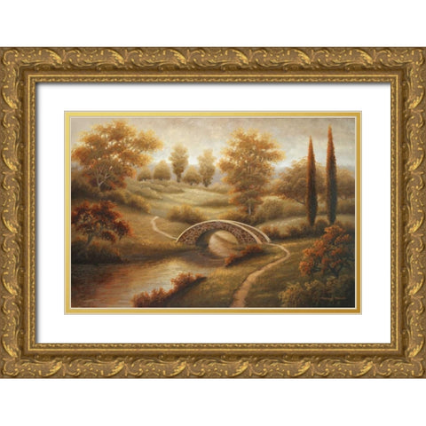 Caryville Gold Ornate Wood Framed Art Print with Double Matting by Marcon, Michael