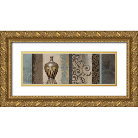Fantasy Floral II Gold Ornate Wood Framed Art Print with Double Matting by Marcon, Michael