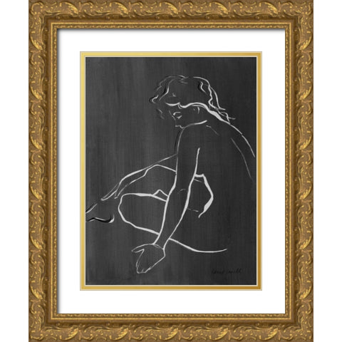 Sketched in Black II Gold Ornate Wood Framed Art Print with Double Matting by Loreth, Lanie