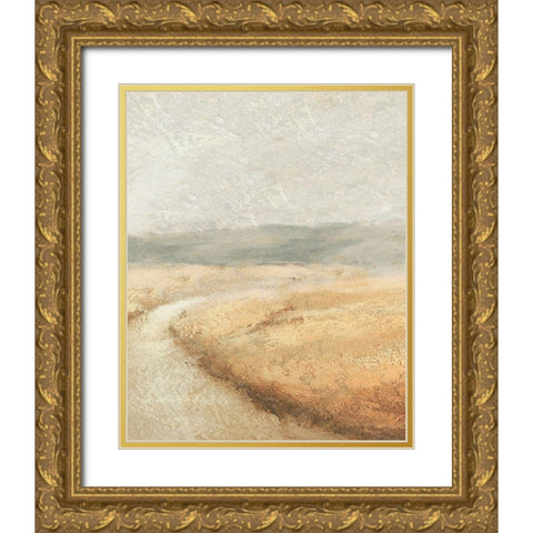 Winding Path Gold Ornate Wood Framed Art Print with Double Matting by Marcon, Michael