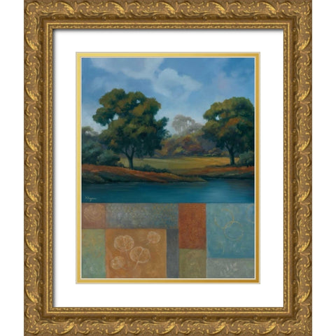 Shades of Afternoon II Gold Ornate Wood Framed Art Print with Double Matting by Rhyan, Vivien