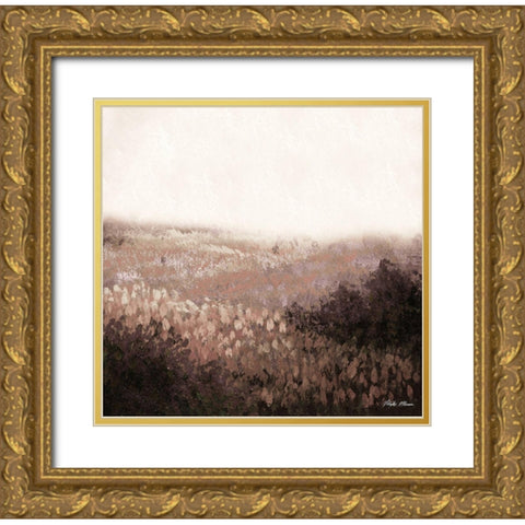 Field Garden Abstract Gold Ornate Wood Framed Art Print with Double Matting by Marcon, Michael