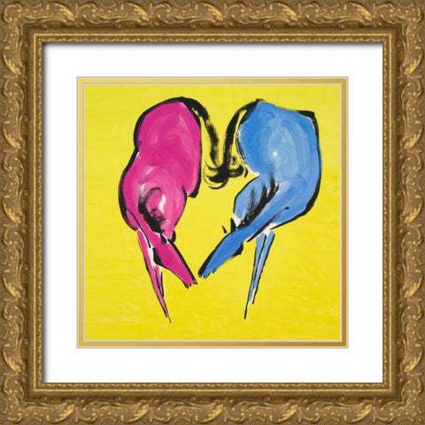 Fondness Gold Ornate Wood Framed Art Print with Double Matting by Urban Pearl Collection, Llc