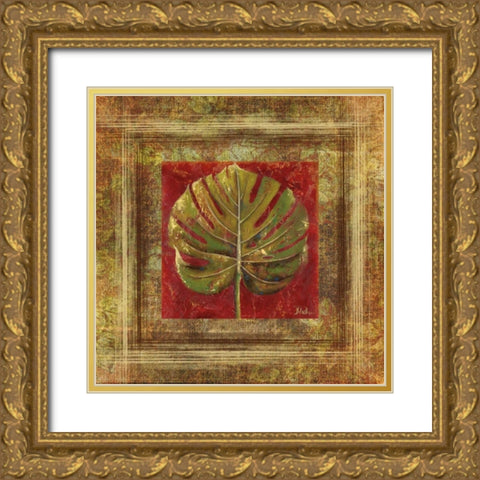 Caliente V Gold Ornate Wood Framed Art Print with Double Matting by Pinto, Patricia