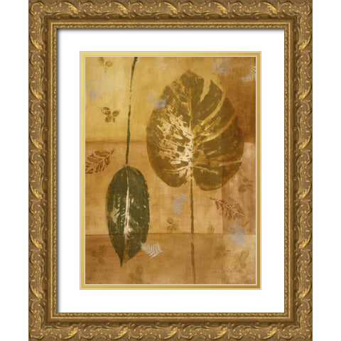 Shades of Gold II Gold Ornate Wood Framed Art Print with Double Matting by Loreth, Lanie
