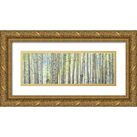 Aspen Gold Ornate Wood Framed Art Print with Double Matting by Lake, Shelley