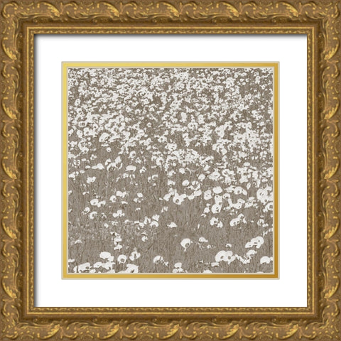 Neutral Fields Gold Ornate Wood Framed Art Print with Double Matting by Lake, Shelley