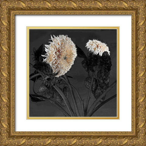 Sunflowers I Gold Ornate Wood Framed Art Print with Double Matting by Lake, Shelley