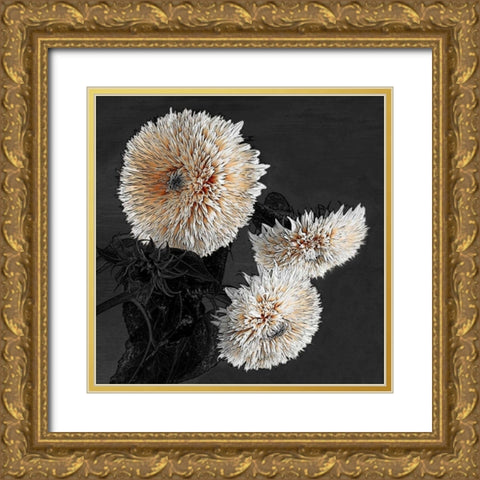 Sunflowers II Gold Ornate Wood Framed Art Print with Double Matting by Lake, Shelley