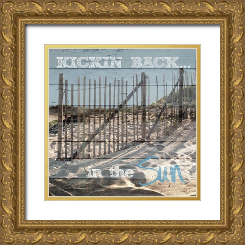 Kickin Back Gold Ornate Wood Framed Art Print with Double Matting by Lake, Shelley