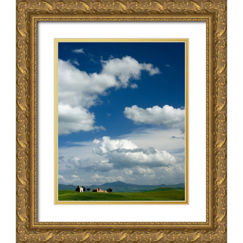 Little House Gold Ornate Wood Framed Art Print with Double Matting by Lake, Shelley