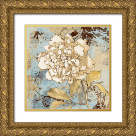 Blue Fragrant Notes II Gold Ornate Wood Framed Art Print with Double Matting by Loreth, Lanie