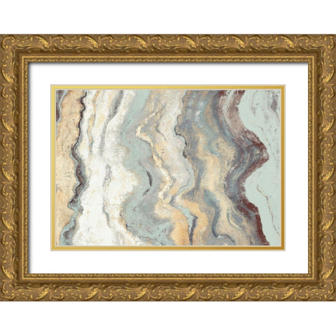 Cool Flow I Gold Ornate Wood Framed Art Print with Double Matting by Pinto, Patricia