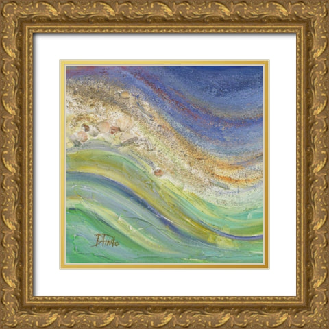 The Sea I Gold Ornate Wood Framed Art Print with Double Matting by Pinto, Patricia