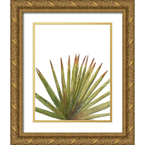 Partial Palm II Gold Ornate Wood Framed Art Print with Double Matting by Pinto, Patricia