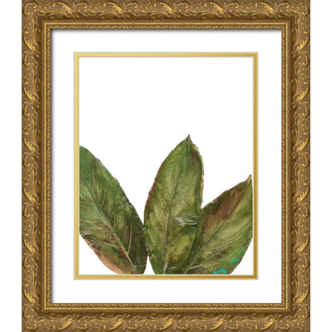 Partial Palm III Gold Ornate Wood Framed Art Print with Double Matting by Pinto, Patricia